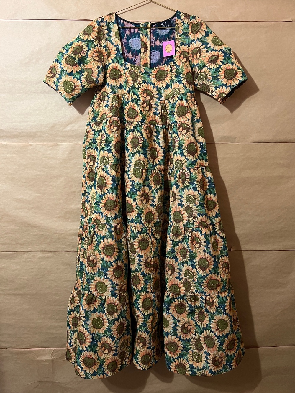 Dressed in LALA | NWT Feels Like Sunshine Jacquard Maxi Dress Sunflower Size S